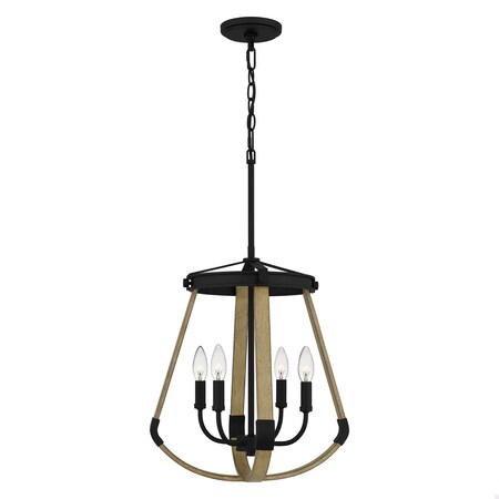 Quoizel Demura 4-Light Matte Black Pendant DMA2816MBK